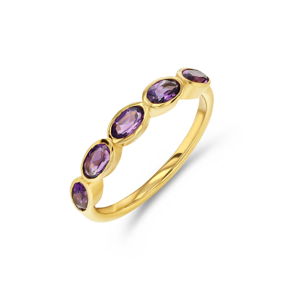 starling AMETHYST OVAL BEZEL RING