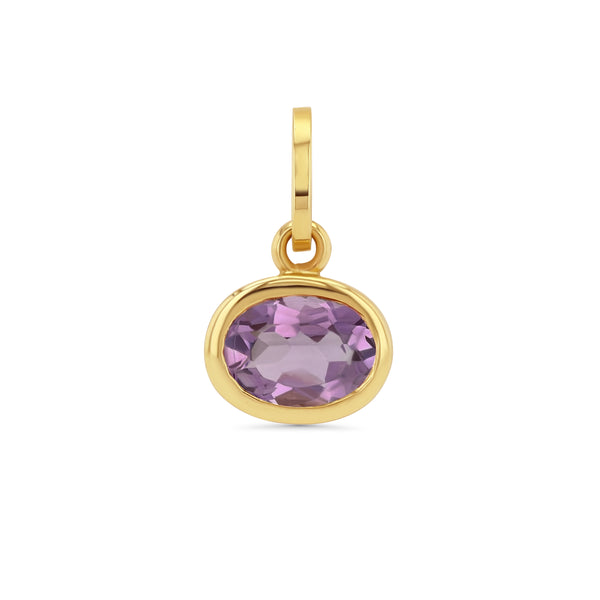 starling AMETHYST OVAL BIRTHSTONE CHARM