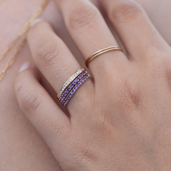 Starling AMETHYST PAVÉ RING