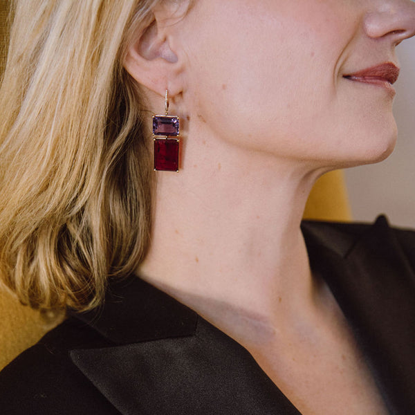 Starling AMETHYST & TOURMALINE EARRINGS