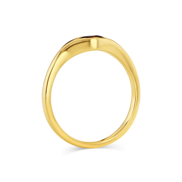 Starling Anthill Garnet Signet Ring