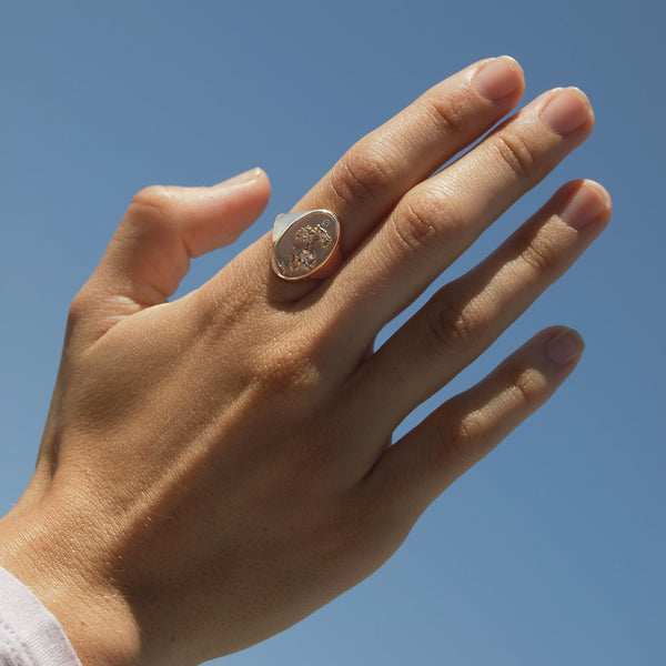 Starling APRIL BIRTH FLOWER SIGNET RING