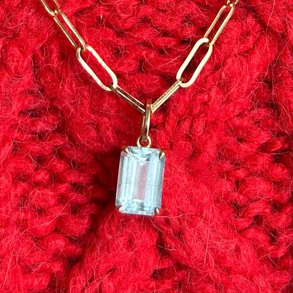 Starling Aquamarine Baguette Charm