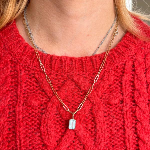 Starling Aquamarine Baguette Charm