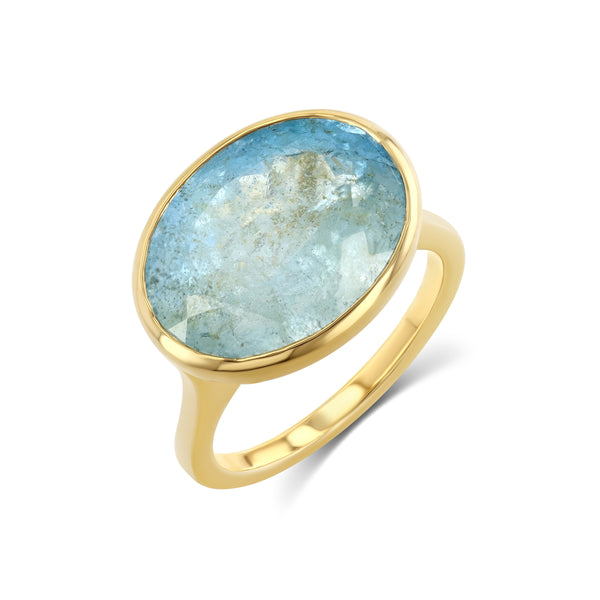 starling AQUAMARINE BEZEL SET RING