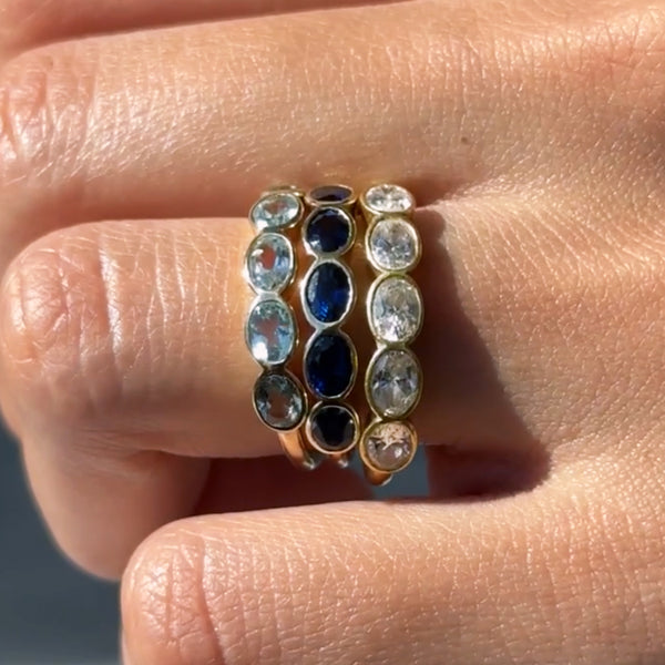 Starling AQUAMARINE OVAL BEZEL RING