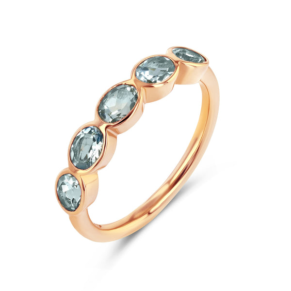 Starling AQUAMARINE OVAL BEZEL RING