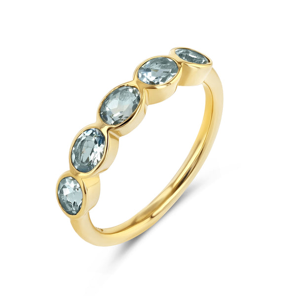 starling AQUAMARINE OVAL BEZEL RING