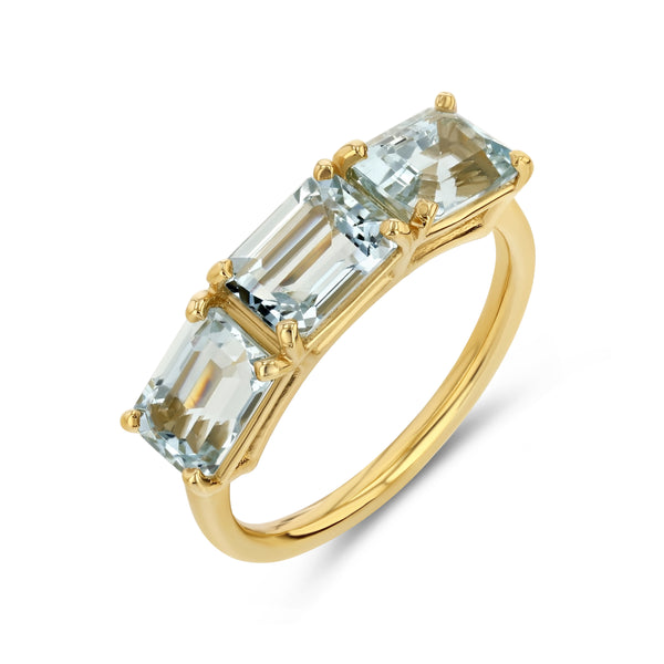 starling AQUAMARINE ROSA BIRTHSTONE RING