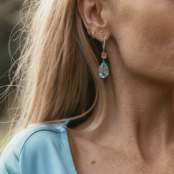 Starling Aquamarine Sunstone Drops