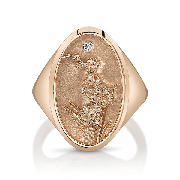Starling AUGUST BIRTH FLOWER SIGNET RING