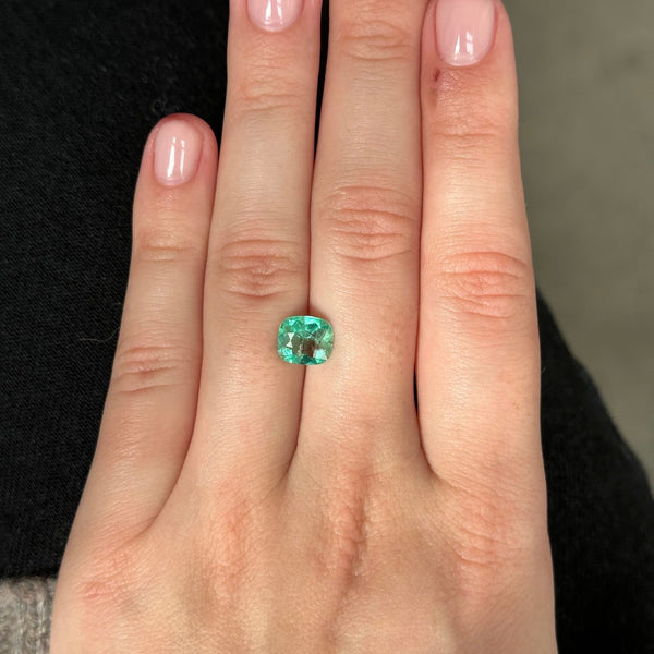 Starling Bespoke 1.50ct Muzo Emerald Cushion Cut