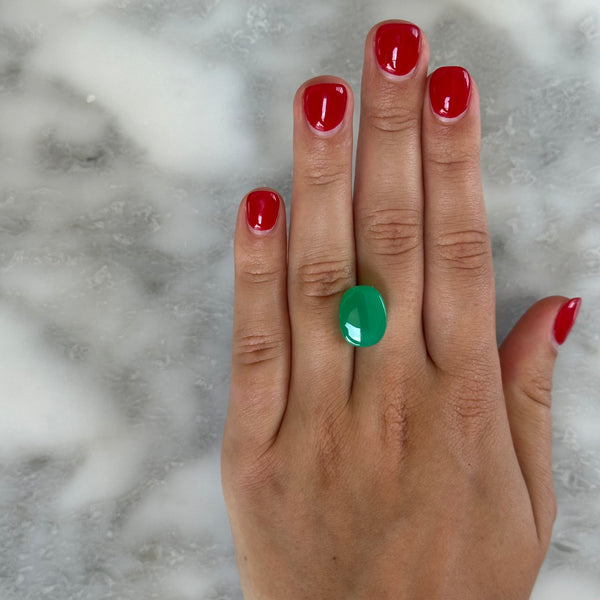 Starling BESPOKE 10.00CT CHRYSOPRASE CABOCHON