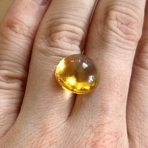 Starling BESPOKE 10.53CT ROUND CABOCHON CITRINE