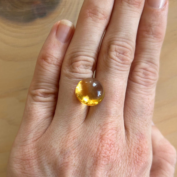Starling BESPOKE 10.53CT ROUND CABOCHON CITRINE