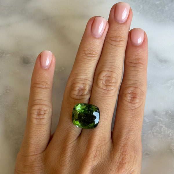 Starling BESPOKE 16.85CT DARK GREEN TOURMALINE