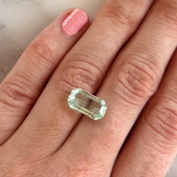 Starling BESPOKE 3.59CT GREEN BERYL RING