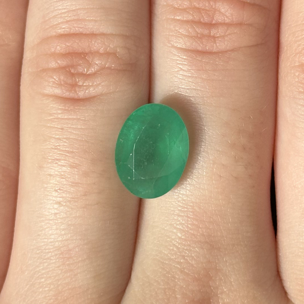 Starling Bespoke 4.27ct Zambian Emerald Oval Cut