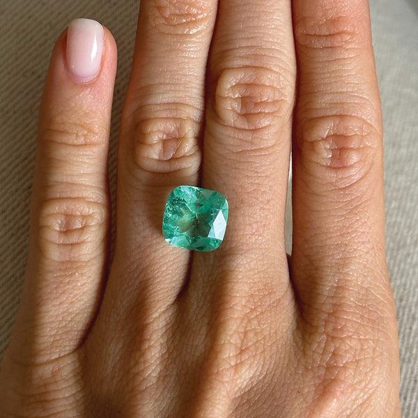 Starling BESPOKE 5.52CT MUZO CUSHION CUT EMERALD