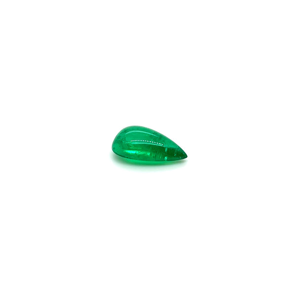 Starling BESPOKE PEAR CABOCHON MUZO EMERALD RING
