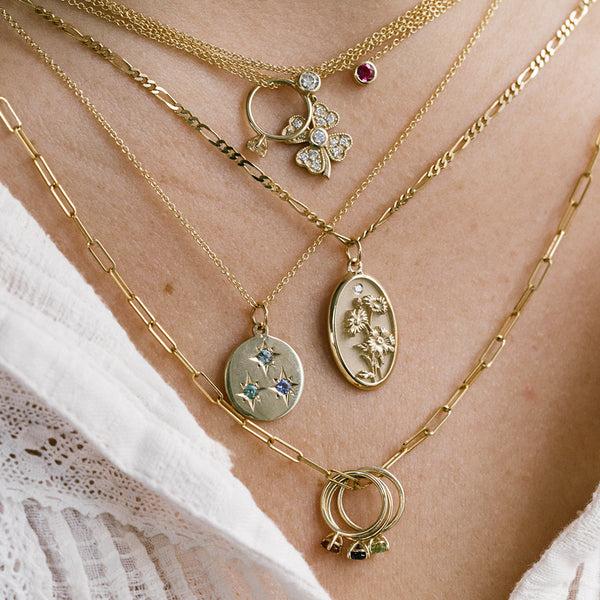 Starling BIRTHSTONE COMPASS CHARM 3 STONES