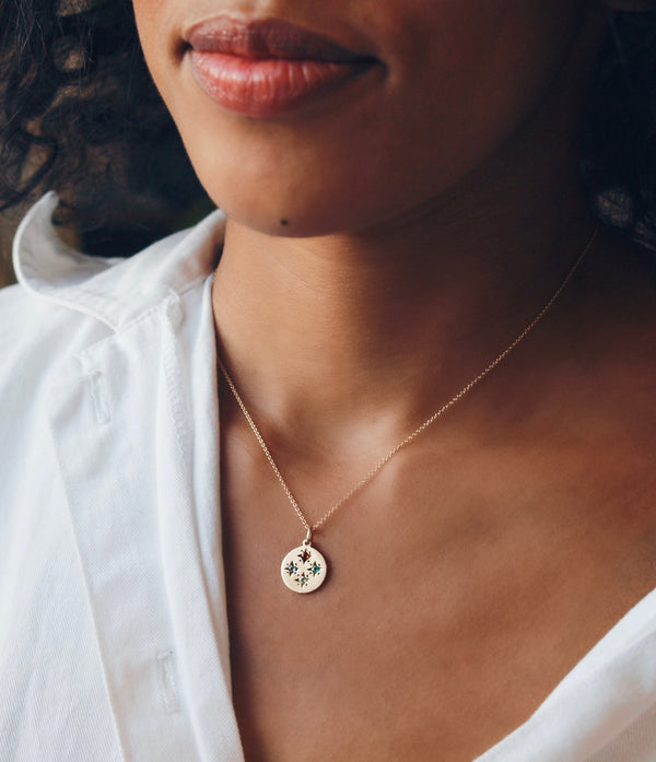 Starling BIRTHSTONE COMPASS CHARM 4 STONES