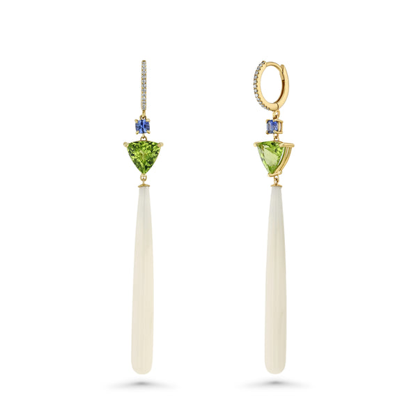 starling Blue Sapphire Peridot White Coral Drops