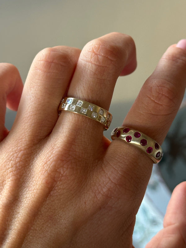 Starling Checkerboard Ring