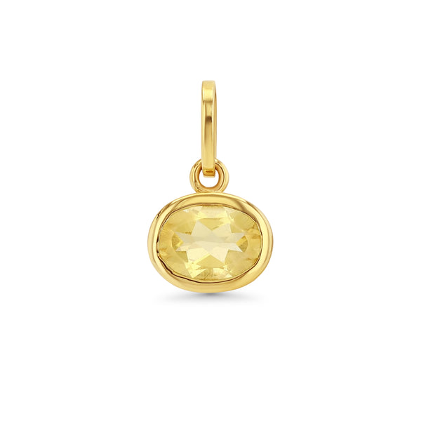 starling CITRINE OVAL BIRTHSTONE CHARM