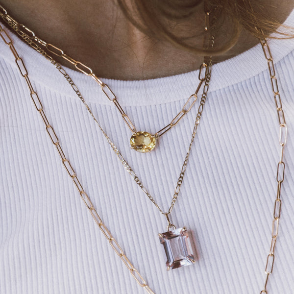 Starling Citrine Oval Necklace