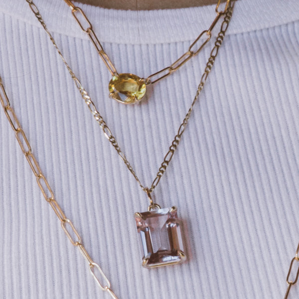 Starling Citrine Oval Necklace