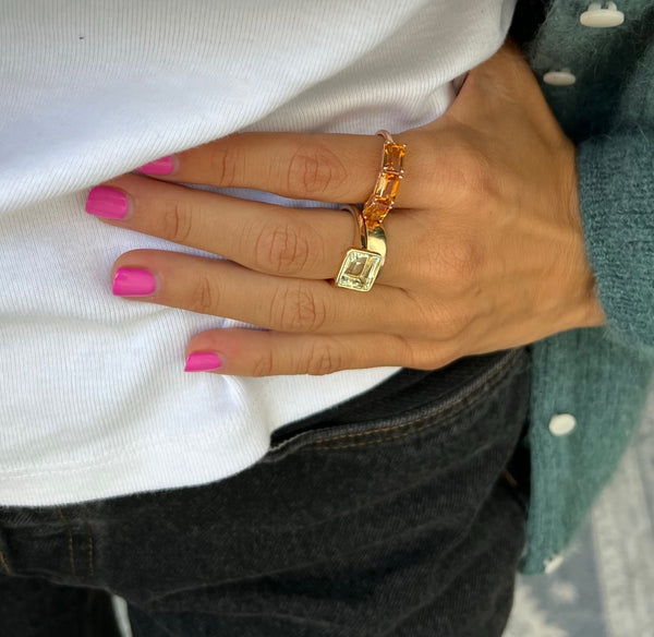 Starling CITRINE ROSA BIRTHSTONE RING