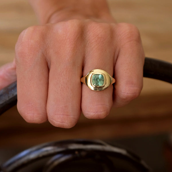 Starling DEMANTOID RIPPLE SIGNET RING