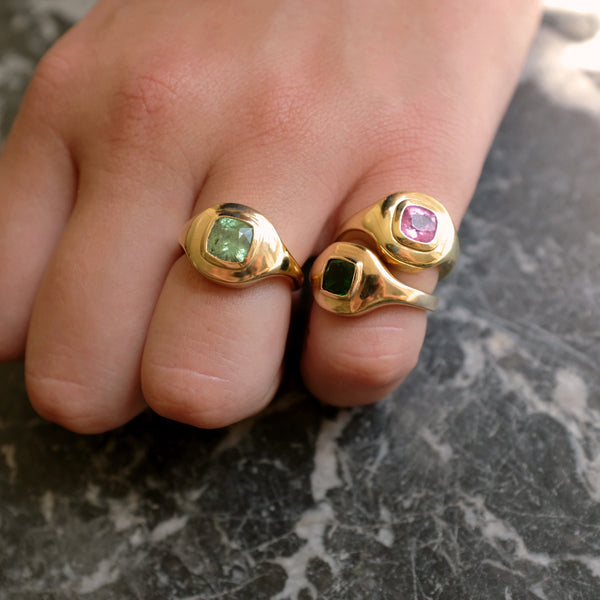 Starling DEMANTOID RIPPLE SIGNET RING