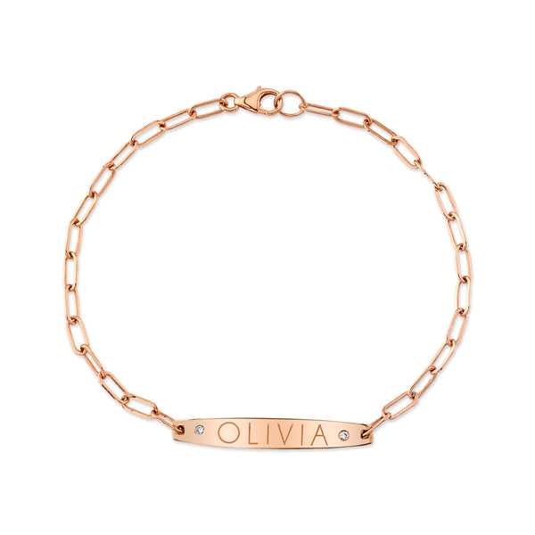 Starling DIAMOND CUSTOM ENGRAVED ID BRACELET