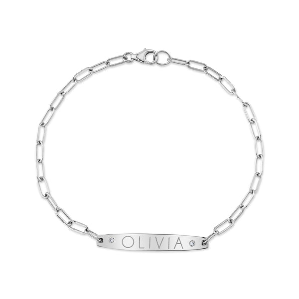 Starling DIAMOND CUSTOM ENGRAVED ID BRACELET