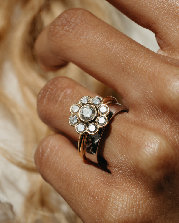 Starling Diamond Flower Ring