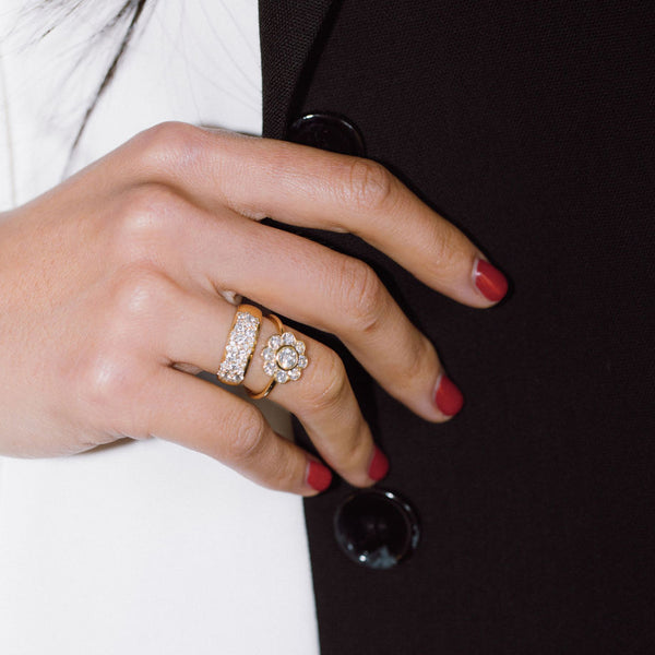 Starling Diamond Flower Ring