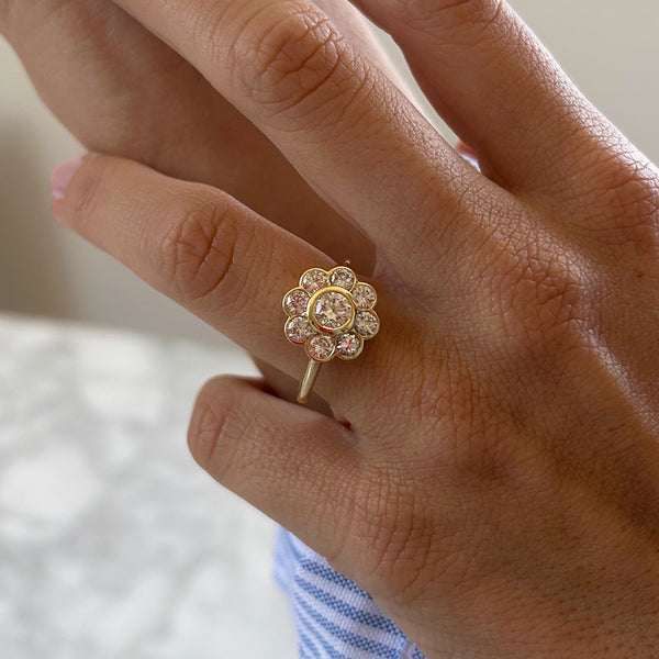 Starling Diamond Flower Ring