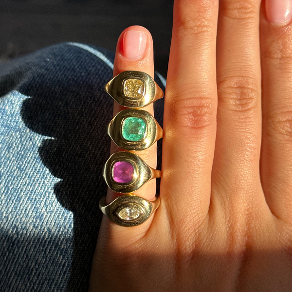 Starling DIAMOND MARQUISE RIPPLE RING