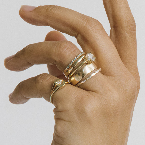 Starling DIAMOND NORTH STAR SIGNET RING