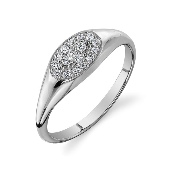 Starling Diamond Pavé Signet Ring