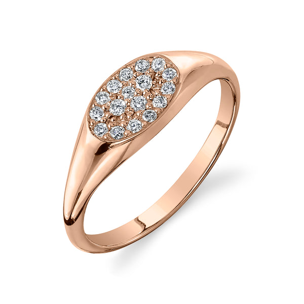 Starling Diamond Pavé Signet Ring