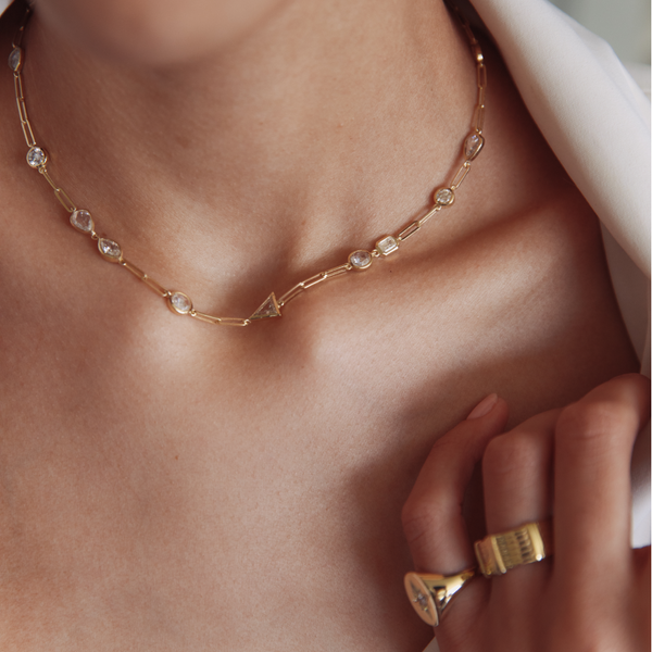 Starling Diamond Stepping Stone Necklace