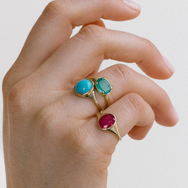 Starling EMERALD AUDREY BIRTHSTONE RING
