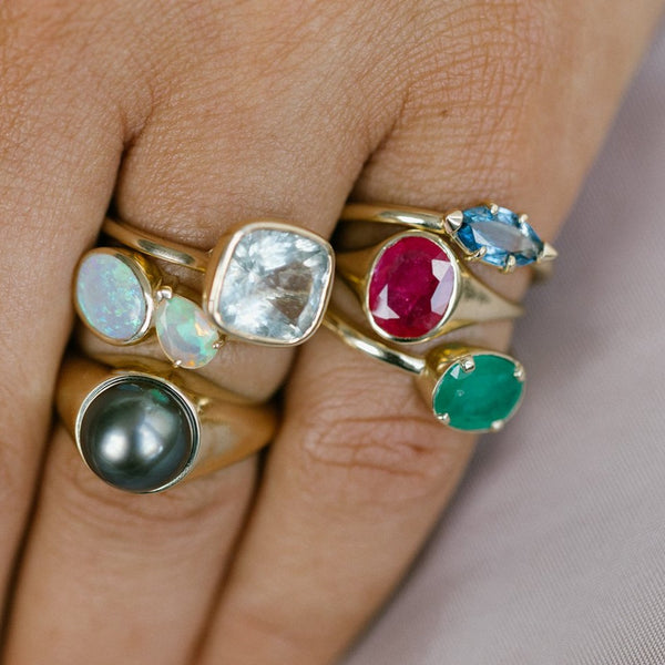 Starling EMERALD AUDREY BIRTHSTONE RING