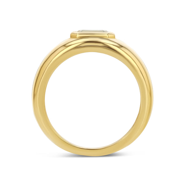 Starling EMERALD CUT DIAMOND BEZEL CLOUD RING