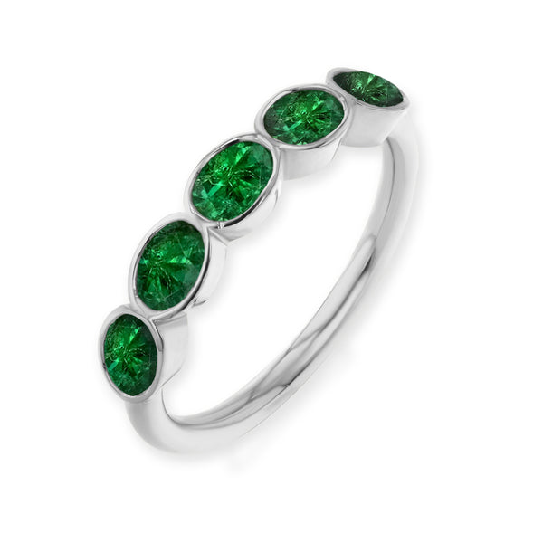 Starling EMERALD OVAL BEZEL RING