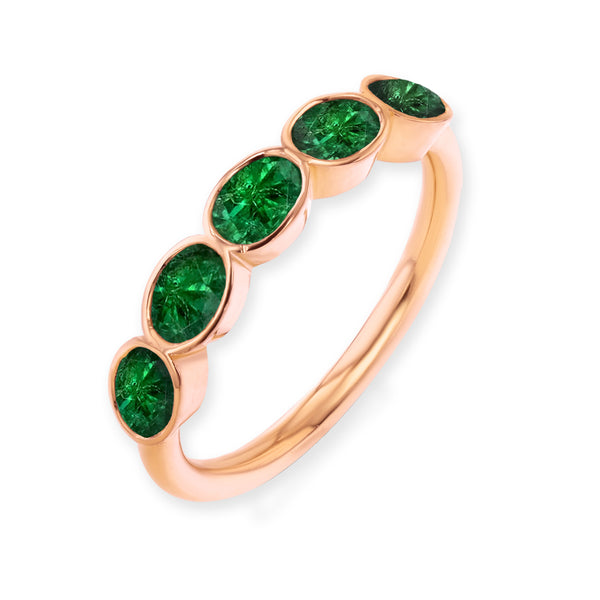 Starling EMERALD OVAL BEZEL RING
