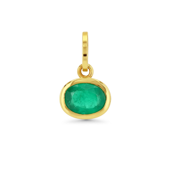 starling EMERALD OVAL BIRTHSTONE CHARM